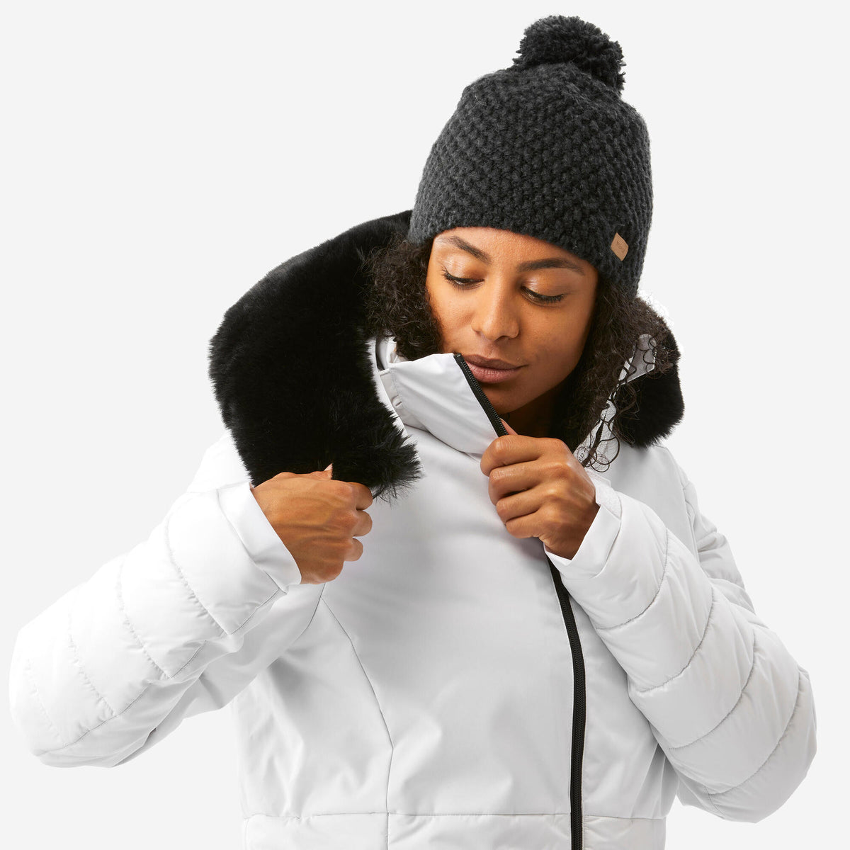Wedze Women's 100 Mid-Length Warm Ski Jacket