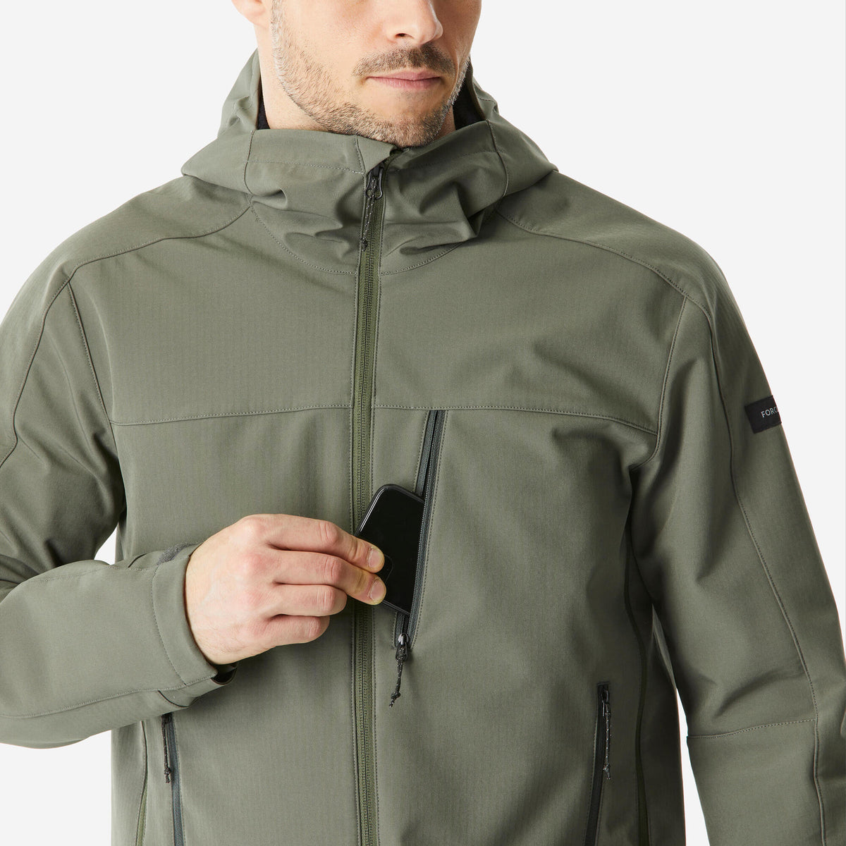 Forclaz Men's 500 Windbreaker Softshell Jacket
