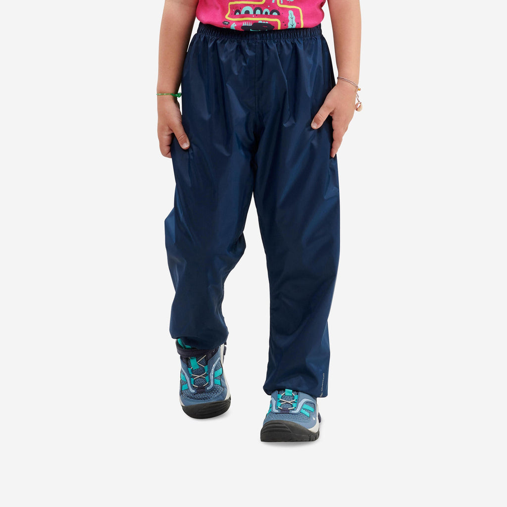 Quechua Kids’ MH100 Waterproof Hiking Overpants – Ages 2–6