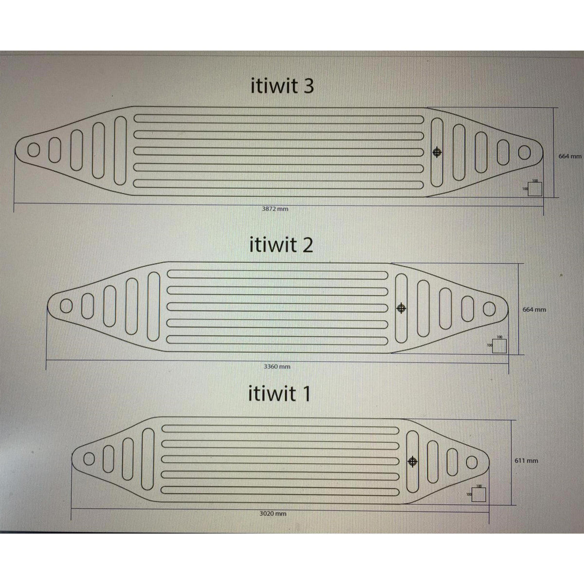 FLOOR BLADDER FOR ITIWIT 100 2-SEATER TEXTILE KAYAKS