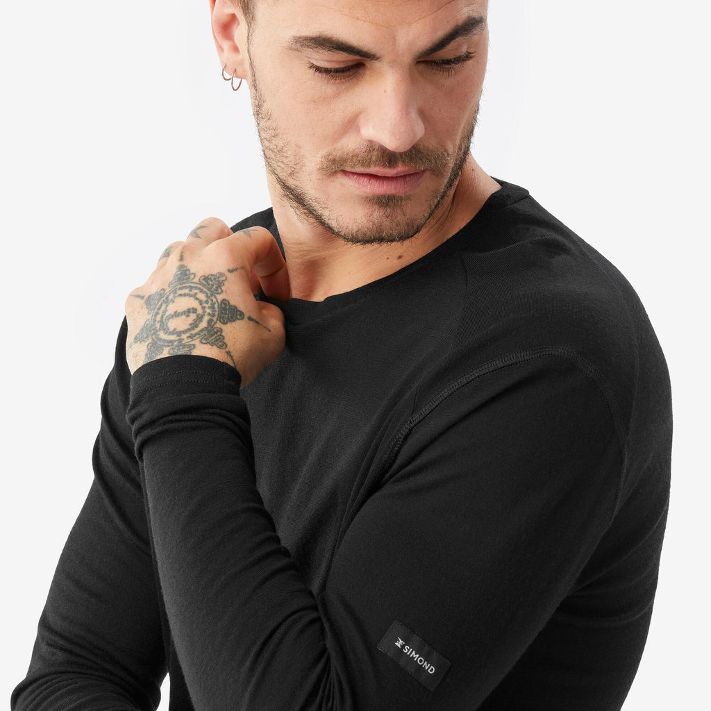 Simond Men's MT500 Long-sleeve 100% Merino Wool T-shirt