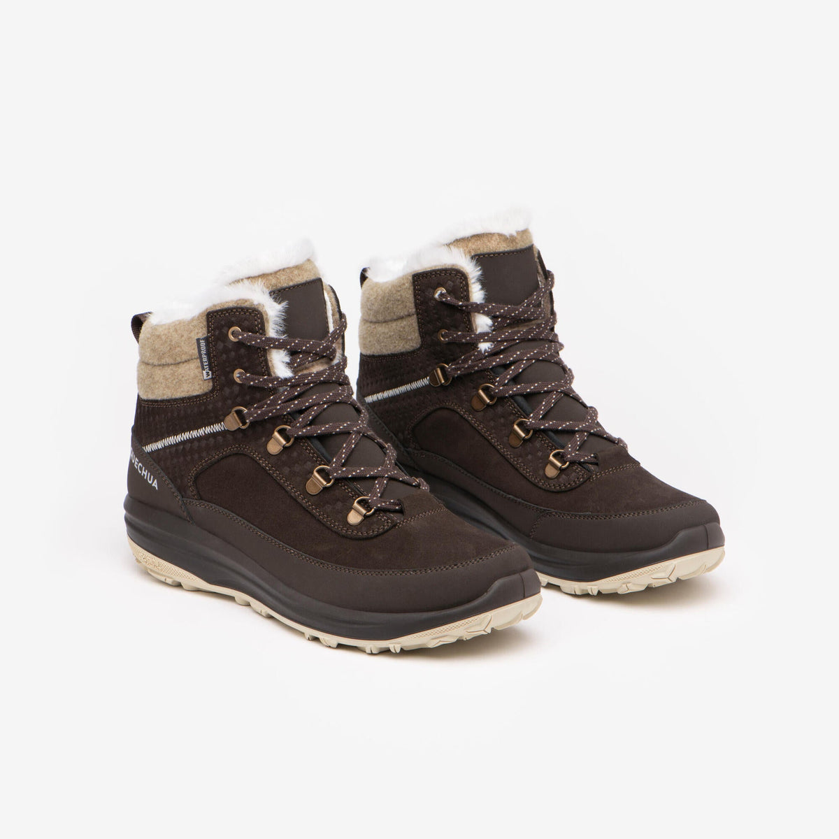 Quechua Women's NH900 Warm Waterproof Leather Snow Hiking Boots