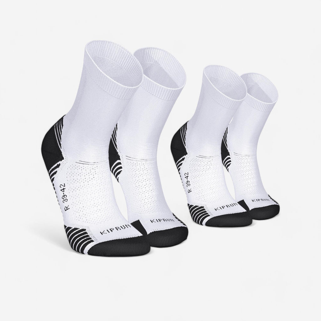 Kiprun Run 500 Thick Mid-Calf Socks 2-Pack