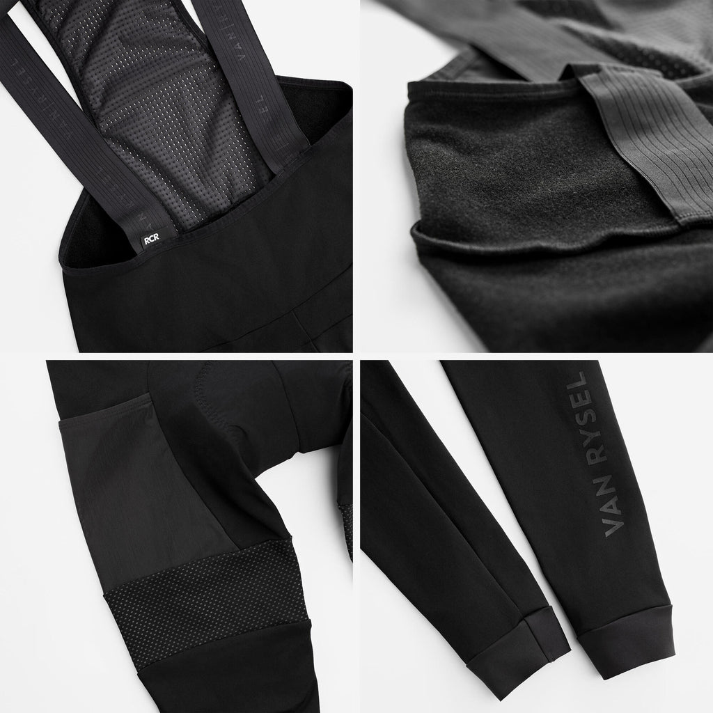 Van Rysel Men's Winter Road Cycling Tights Racer - Black