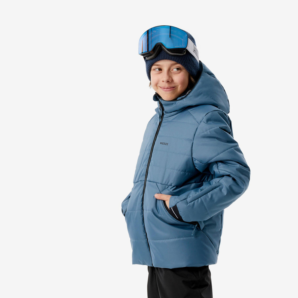 Wedze Kids' 100 Waterproof Puffer Ski Jacket