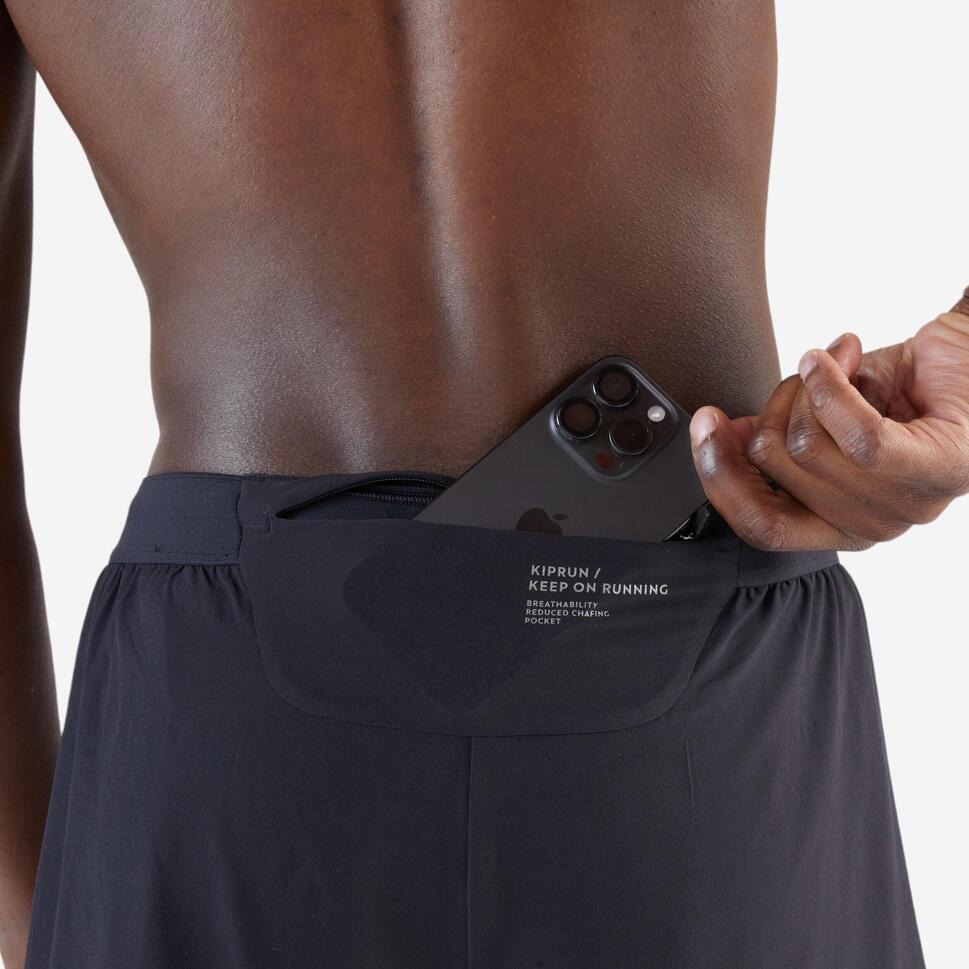 Kiprun Men's Run 500 2-in-1 Compression Running Shorts