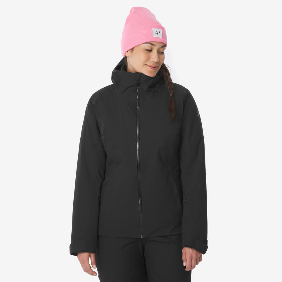 Women's waterproof ski and snowboard jacket 500 - Black