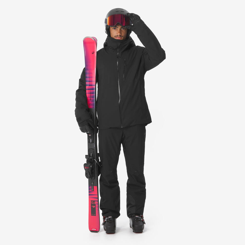 Men's waterproof ski and snowboard jacket 500 - Black