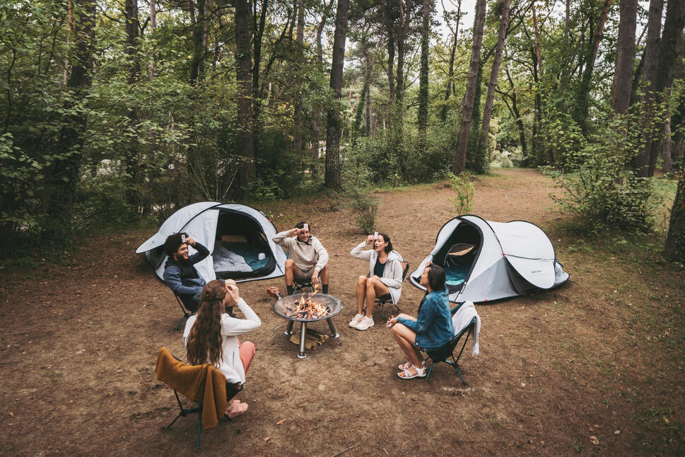 Quechua 2 Second Fresh & Black Waterproof Pop Up Camping Tent 3 Person