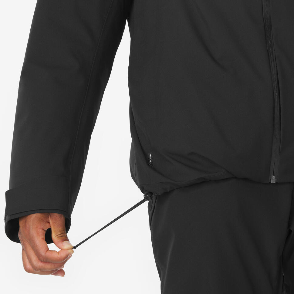 Men's waterproof ski and snowboard jacket 500 - Black